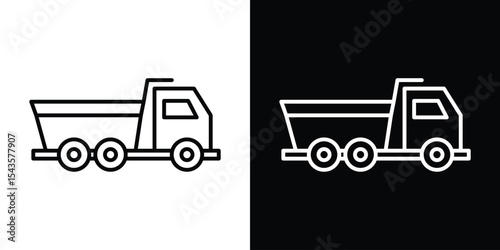 Tipper icon filled flat sign concept for web design.