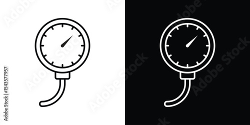 Tire pressure monitoring icon filled flat sign concept for web design.