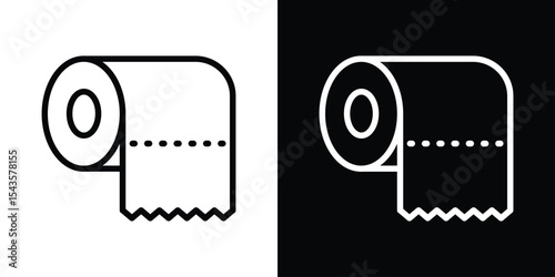 Toilet Paper icon filled flat sign concept for web design.