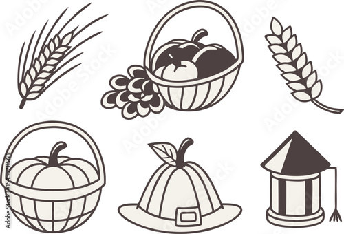 Thanksgiving Clipart Bundle for Fall Projects. Autumn Thanksgiving Clipart Set for Crafts. Cute Thanksgiving Holiday Clipart Collection. Traditional Thanksgiving Symbols Clipart. Harvest Themed Thanks