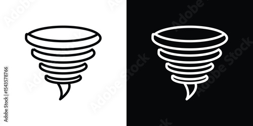 Tornado icon filled flat sign concept for web design.