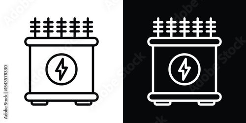 Transformer icon filled flat sign concept for web design.