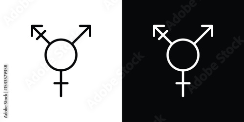 Transgender icon filled flat sign concept for web design.