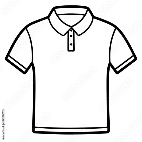 Simple Polo T-Shirt Vector on White