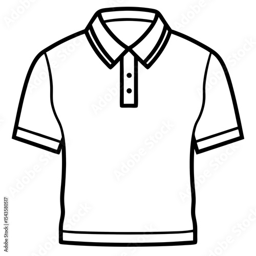 Simple Polo T-Shirt Vector on White