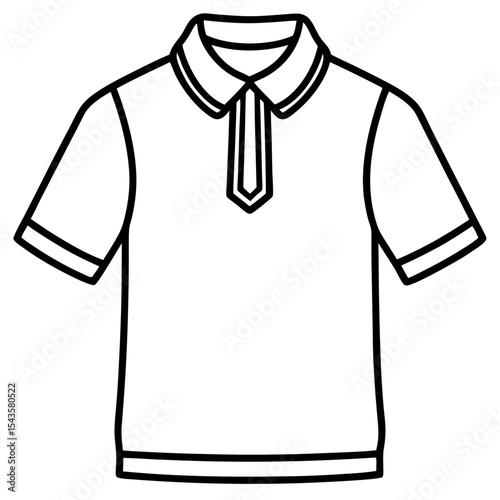Simple Polo T-Shirt Vector on White