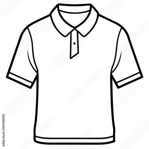 Simple Polo T-Shirt Vector on White