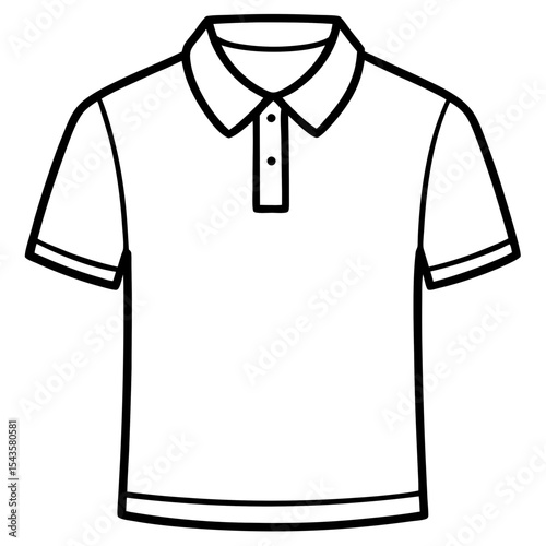 Simple Polo T-Shirt Vector on White