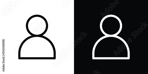 User icon filled flat sign concept for web design.