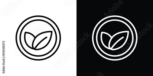 Vegan icon filled flat sign concept for web design.