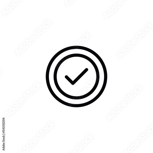 Simple checkmark icon in a circle. Represents approval, completion, confirmation.