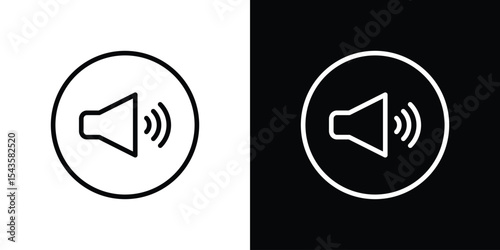 Volume icon filled flat sign concept for web design.