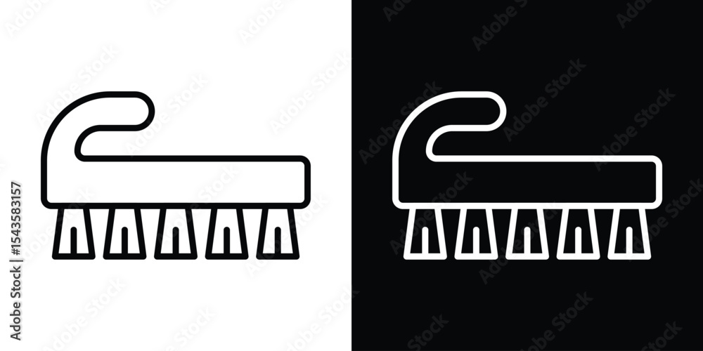 Fototapeta premium Washing brush icon filled flat sign concept for web design.