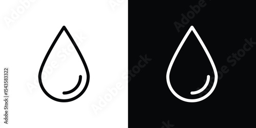 Water drop icon filled flat sign concept for web design.