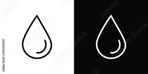 Water drop icon filled flat sign concept for web design.