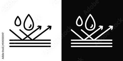 Waterproof icon filled flat sign concept for web design.
