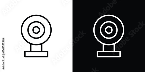 Webcam icon filled flat sign concept for web design.