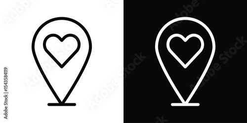 Wedding Location icon filled flat sign concept for web design.