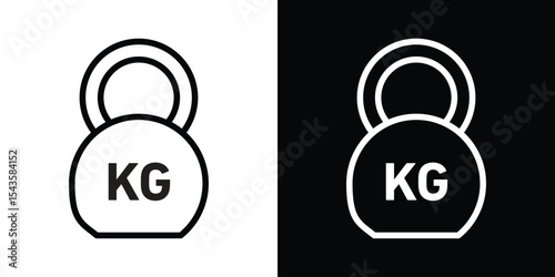 Weight icon filled flat sign concept for web design.