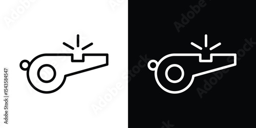 Whistle icon filled flat sign concept for web design.