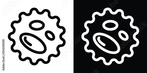 White blood cell icon filled flat sign concept for web design.