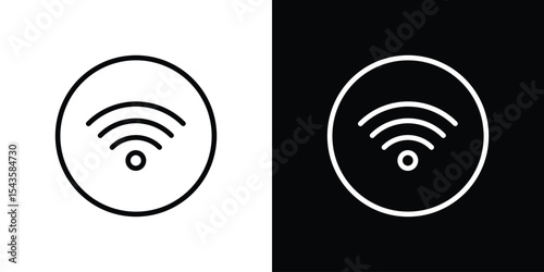 Wifi Signal icon filled flat sign concept for web design.
