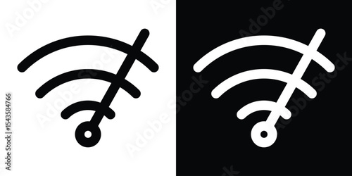 Wifi speed icon filled flat sign concept for web design.
