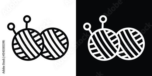 Wool ball icon filled flat sign concept for web design.
