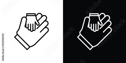 World fathers day icon filled flat sign concept for web design.