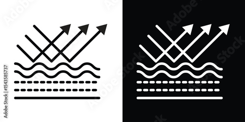 Wrinkles face reflection icon filled flat sign concept for web design.