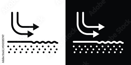 Wrinkle smoothing icon filled flat sign concept for web design.