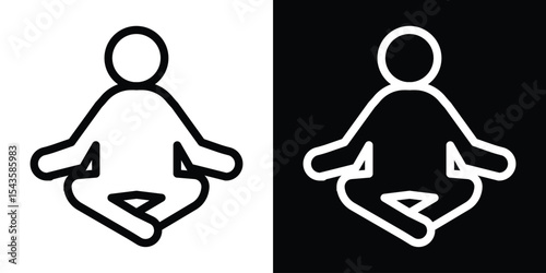 Yoga icon filled flat sign concept for web design.