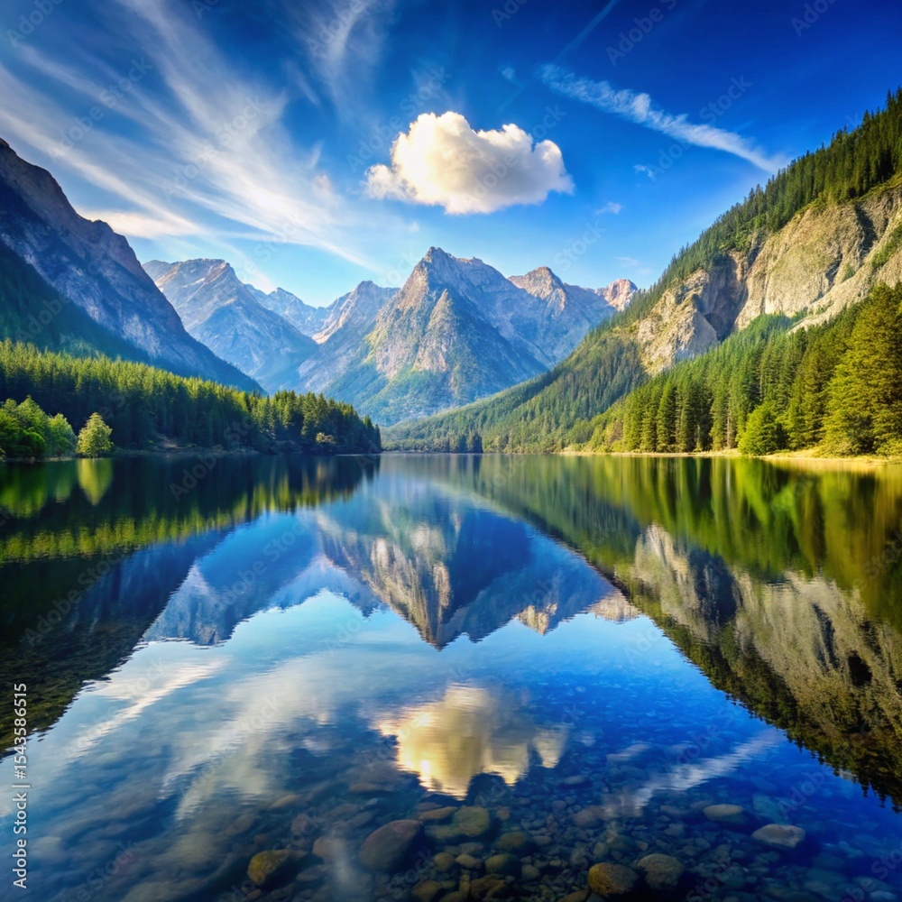 Fototapeta premium mountain lake in the mountains