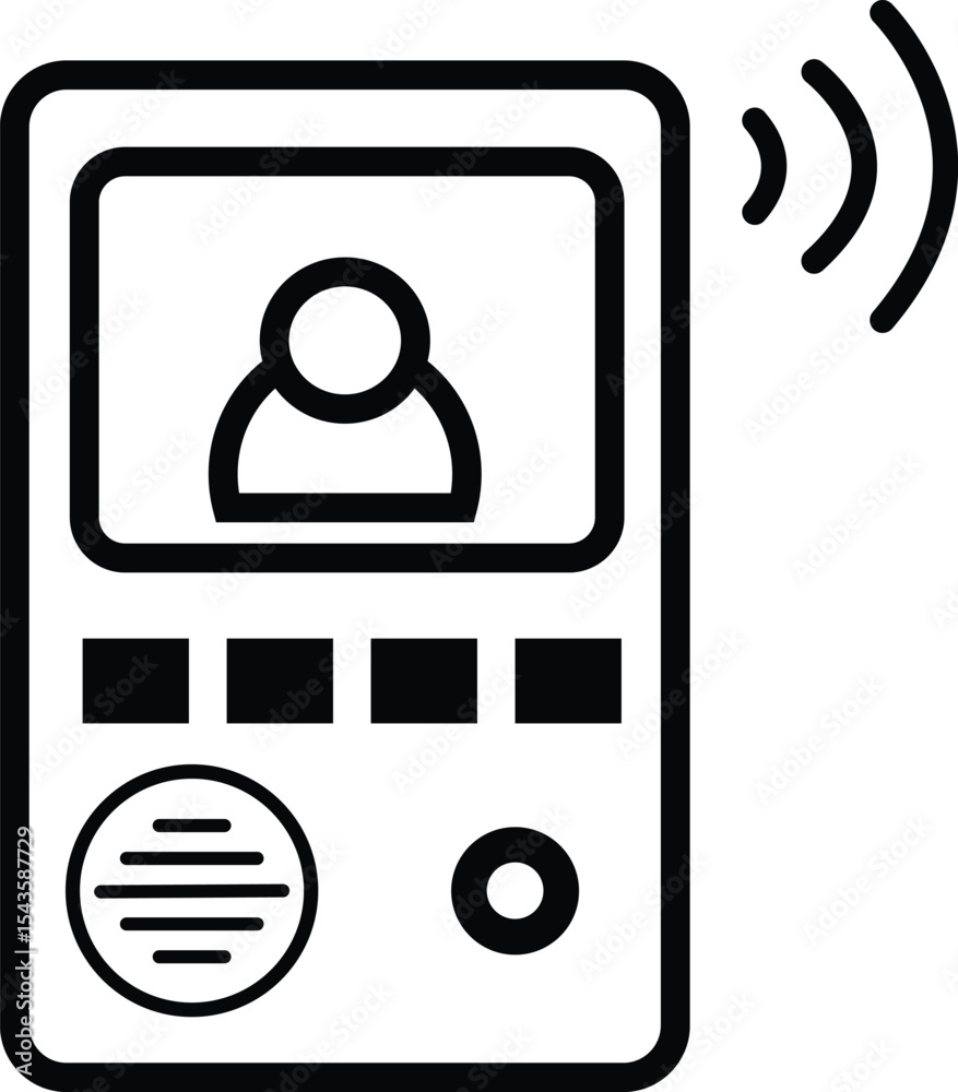 custom made wallpaper toronto digitalIntercom icon. Video intercom sign. Intercom device symbol. flat style.