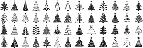 "Festive Pines: Christmas Tree Icon Collection"

