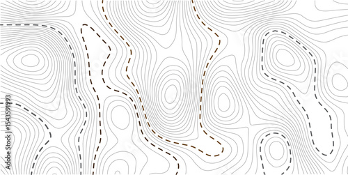 White wave paper curved reliefs abstract background, Abstract topographic contours map background. Vector geographic contour map Topography map background.