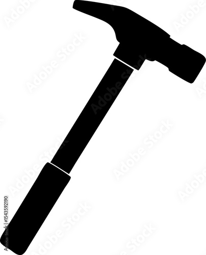 Claw hammer silhouette icon isolated on transparent background