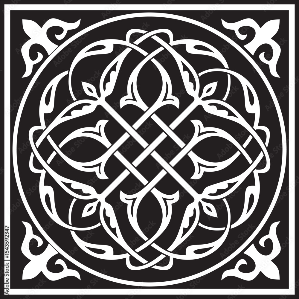 Vector black monochrome square stencil classic byzantine ornament. Rectangle, border, Ancient Greece, Eastern Roman Empire frame. Decoration of the Russian Orthodox Church
Vector black monochrome square stencil classic byzantine ornament. Rectangle, border, Ancient Greece, Eastern Roman Empire frame. Decoration of the Russian Orthodox Church