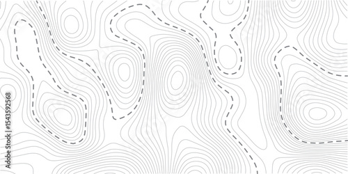 White wave paper curved reliefs abstract background, Abstract topographic contours map background. Vector geographic contour map Topography map background.