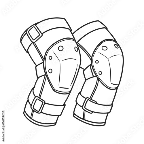 Knee pads protective gear vector illustration design for sports safety
