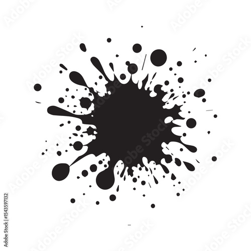 black ink splat background