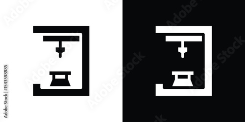 3D printer icon collection. line stroke icon. EPS 10