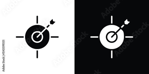 Accuracy icon collection. line stroke icon. EPS 10