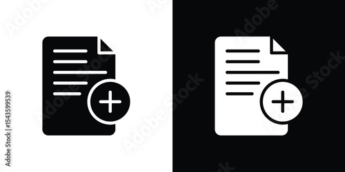 Add document icon collection. line stroke icon. EPS 10