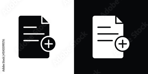 Add document icon collection. line stroke icon. EPS 10