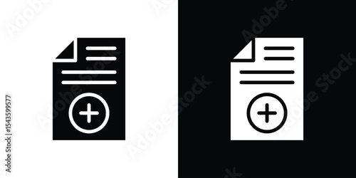 Add document icon collection. line stroke icon. EPS 10