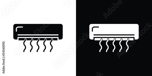 Air conditioner icon collection. line stroke icon. EPS 10