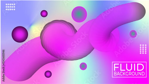 Modern unique Fluid background design template a4 print