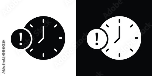 Alarm exclamation icon collection. line stroke icon. EPS 10