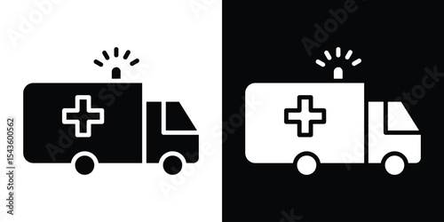 Ambulance icon collection. line stroke icon. EPS 10